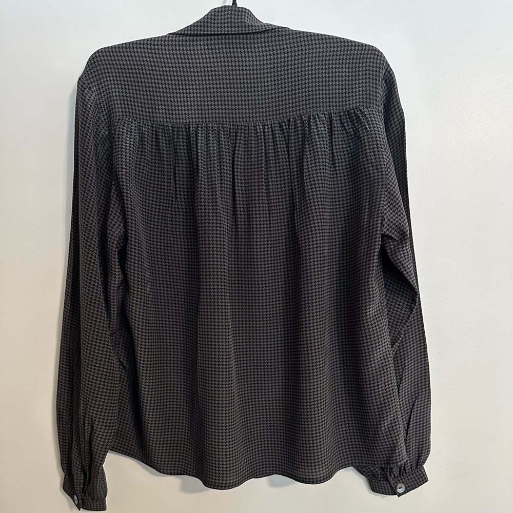Vintage Carole Little St-Tropez W Silk Black/Gray Houndstooth 2-Piece Dress Sz 6 - Picture 6 of 16